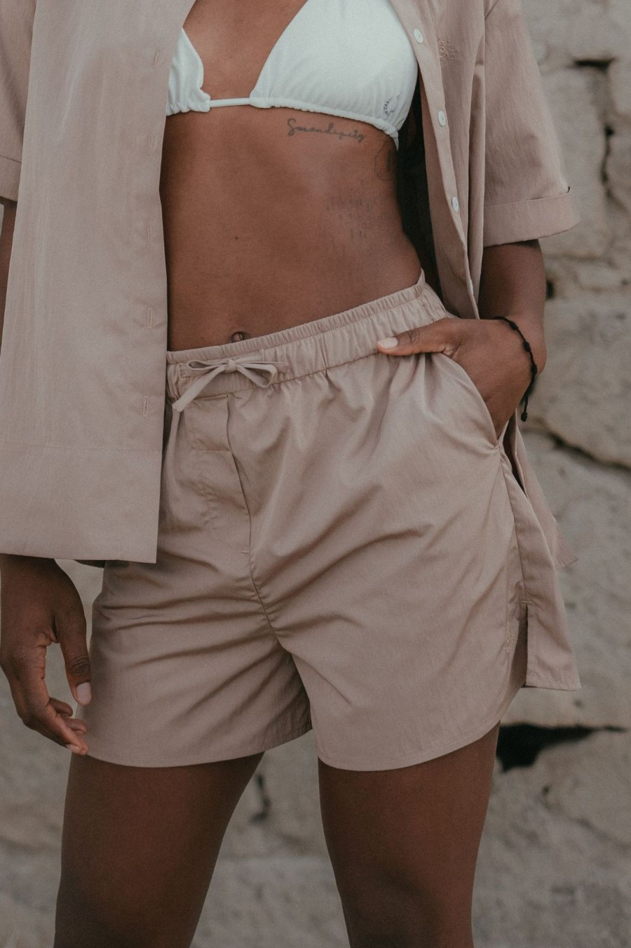 Kvinde Copenhagen Cartel Shorts | Wave Shorts Taupe