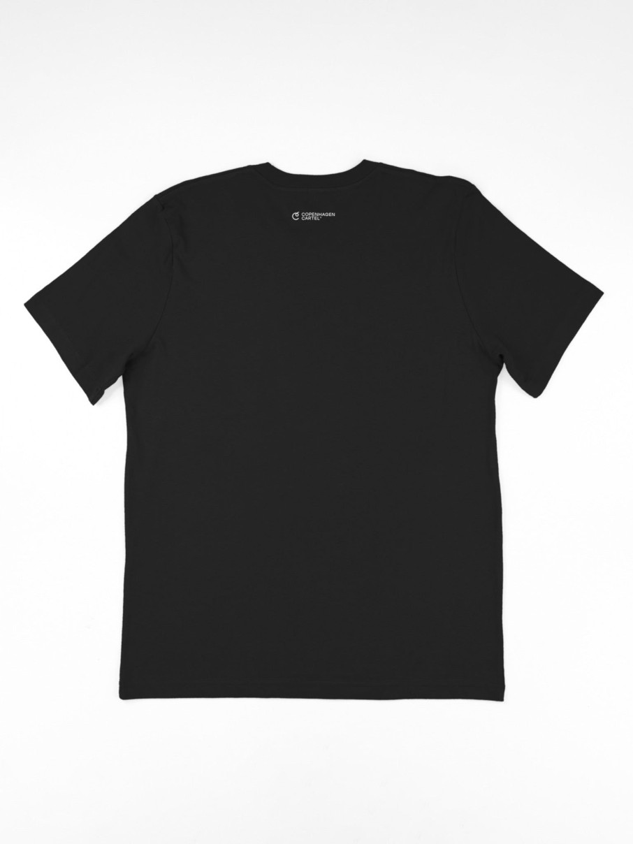 Kvinde Copenhagen Cartel Toppe | Okologisk Bomuld Unisex Ocean T-Shirt Nero