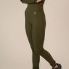 Kvinde Copenhagen Cartel Leggings | Algae Ribbed Ocn Weed® Leggings Army