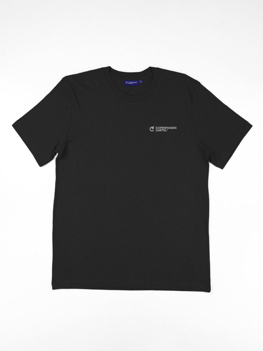 Kvinde Copenhagen Cartel Toppe | Okologisk Bomuld Unisex Logo T-Shirt Nero