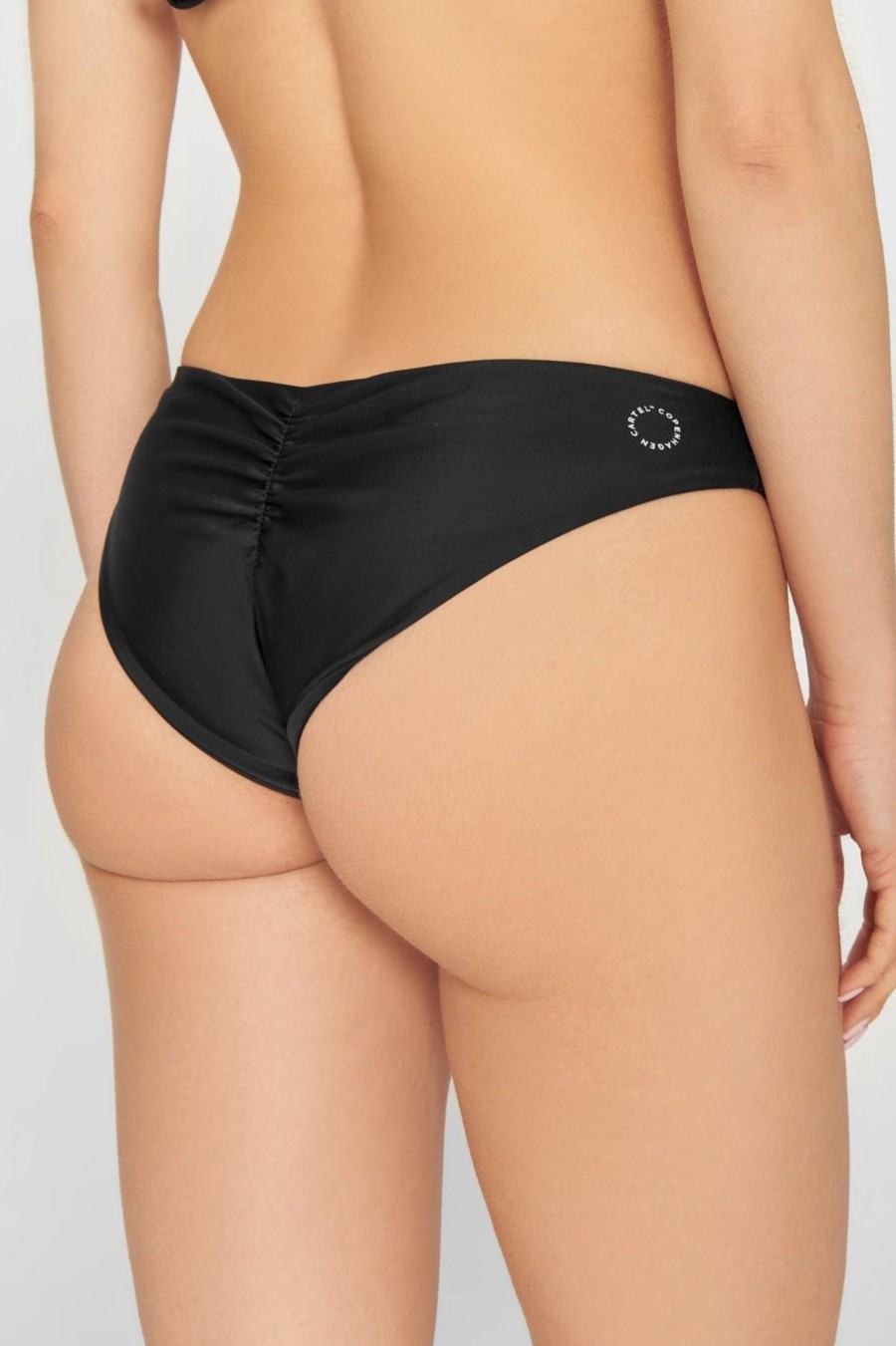 Kvinde Copenhagen Cartel Bikini Underdele | Batur Rynket Bikini Underdel Nero