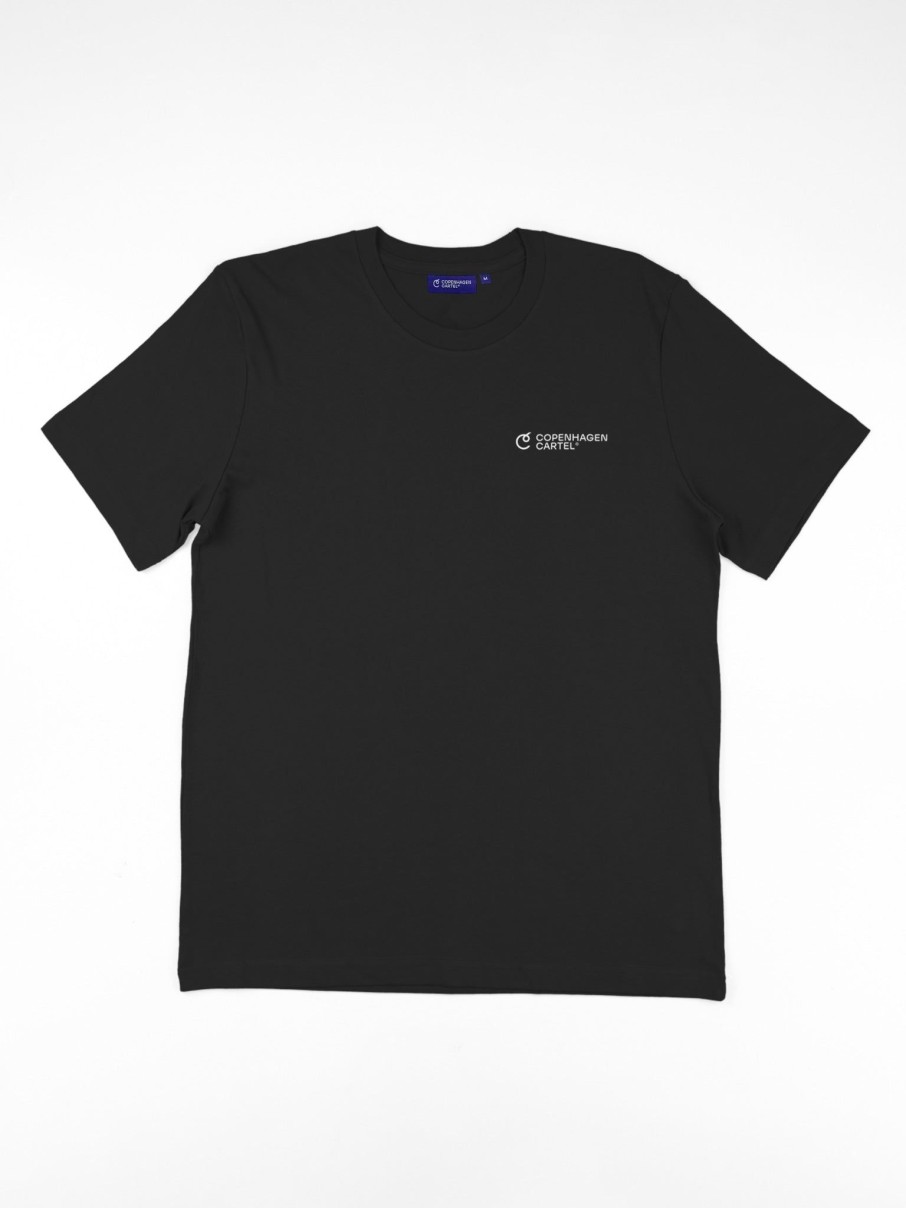 Mand Copenhagen Cartel | Okologisk Bomuld Unisex Logo T-Shirt Nero