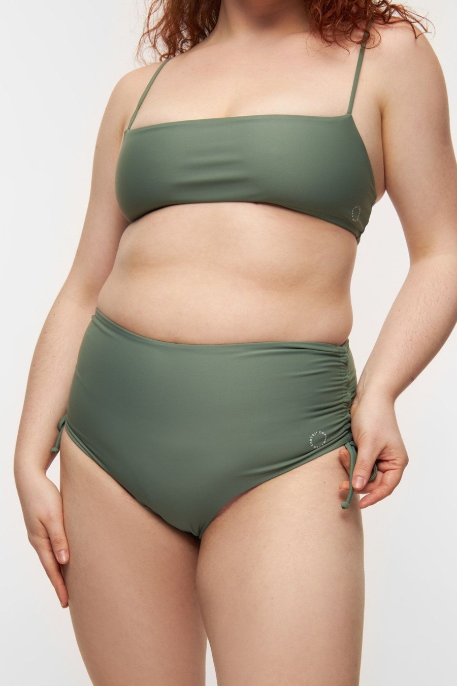 Kvinde Copenhagen Cartel Bikini Underdele | Wanita Hojtaljet Justerbar Bikini Underdel Army