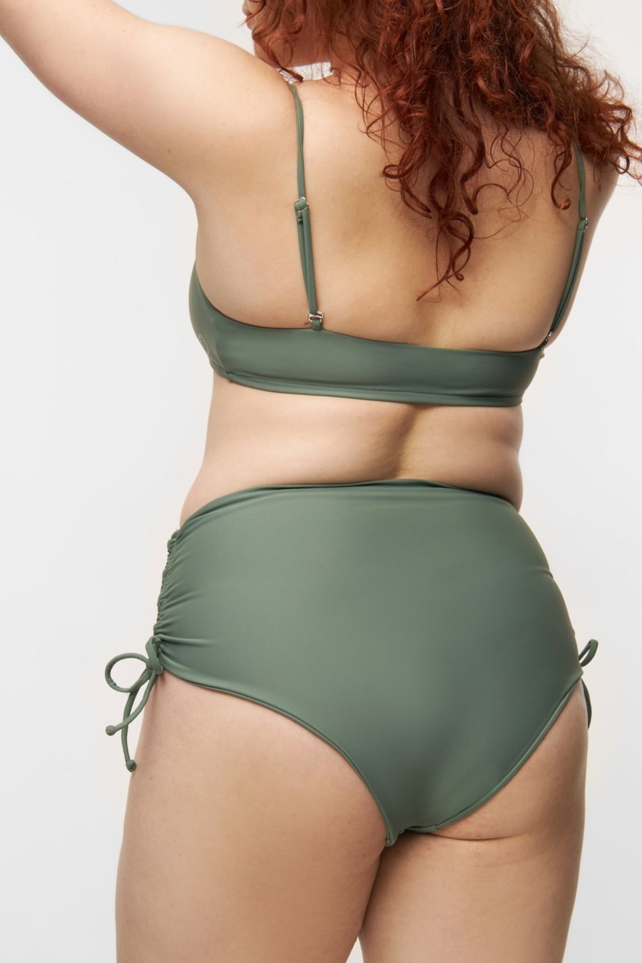 Kvinde Copenhagen Cartel Bikini Underdele | Wanita Hojtaljet Justerbar Bikini Underdel Army